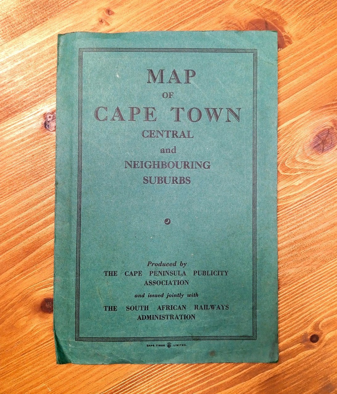 Map of Cape Town: Central and Neighbouring Suburbs