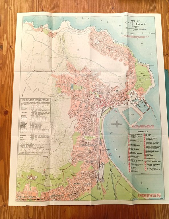 Map of Cape Town: Central and Neighbouring Suburbs