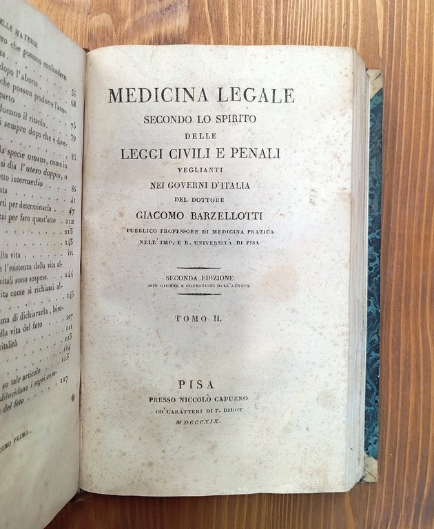 Medicina legale secondo lo spirito delle leggi civili e penali …