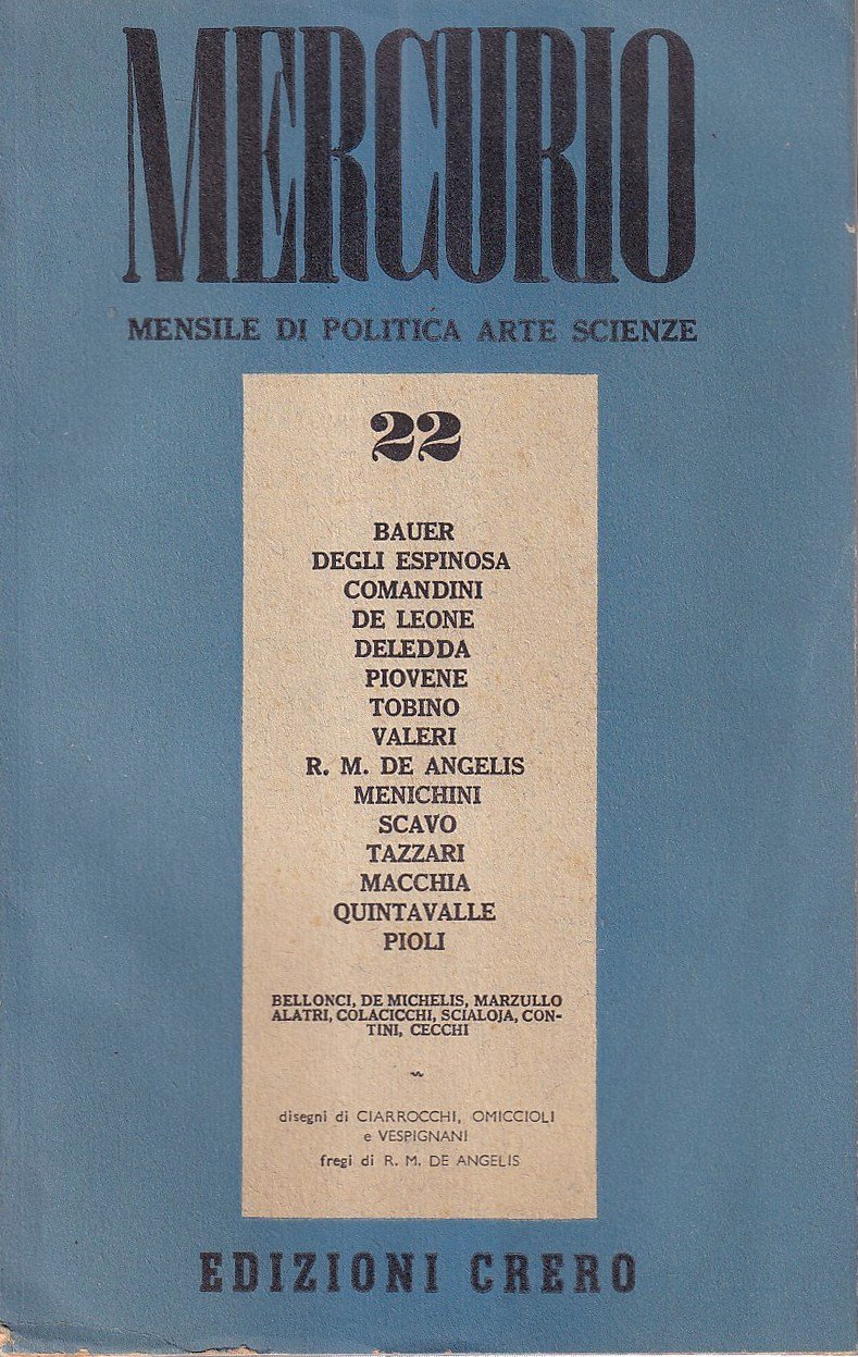 Mercurio. Mensile di politica, arte, scienze - anno III, n. … | Immagine principale