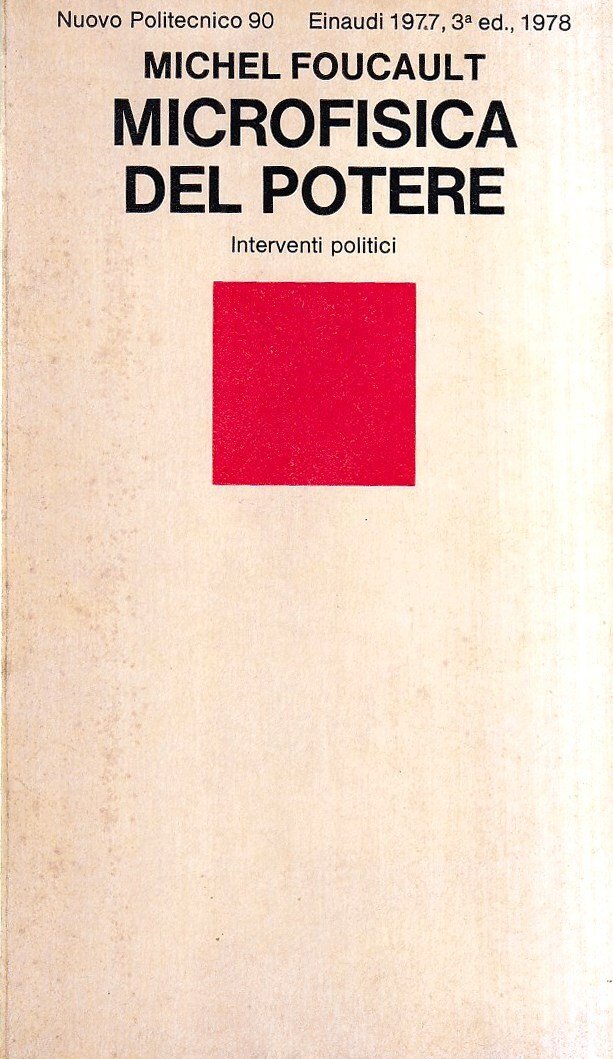 Microfisica del potere. Interventi politici
