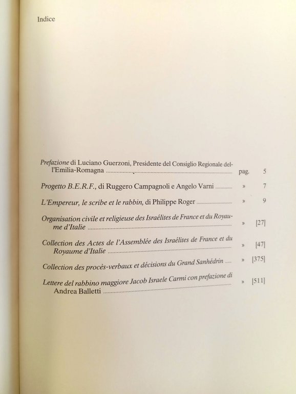 Napoleone e gli ebrei. Atti dell'Assemblea degli israeliti di Parigi …