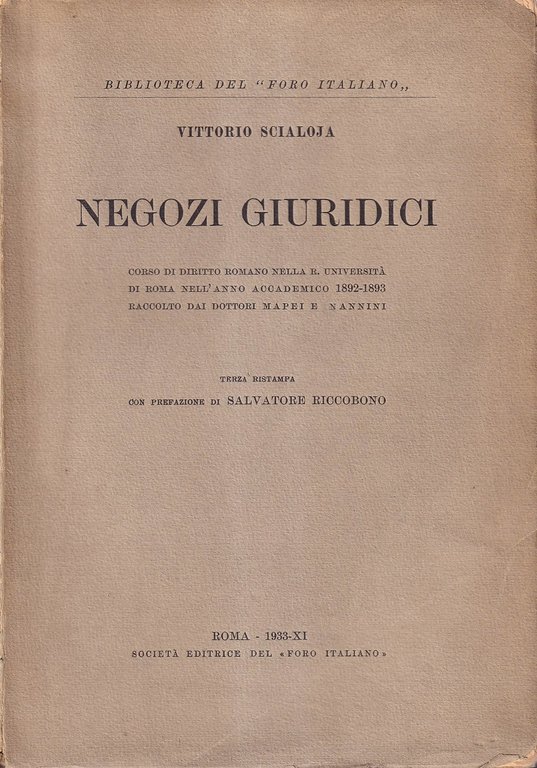 Negozi giuridici. Corso di diritto romano nella R. Università di … | Immagine Gallery 2