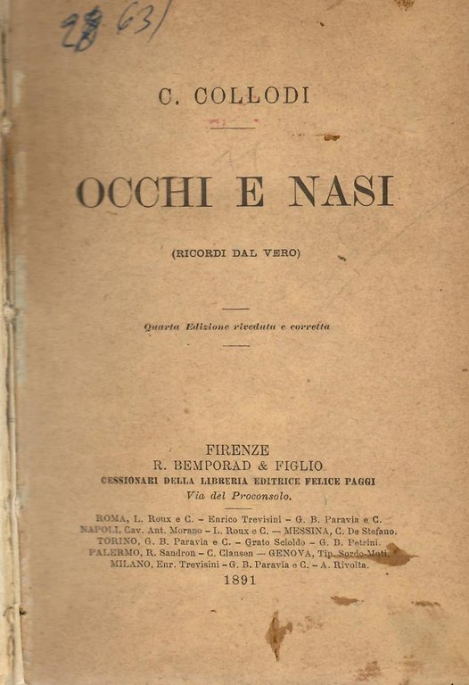 Occhi e nasi (ricordi dal vero)