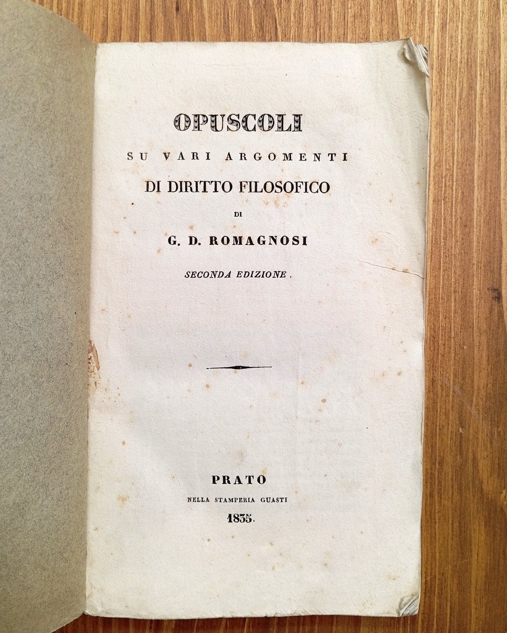 Opuscoli su vari argomenti di diritto filosofico