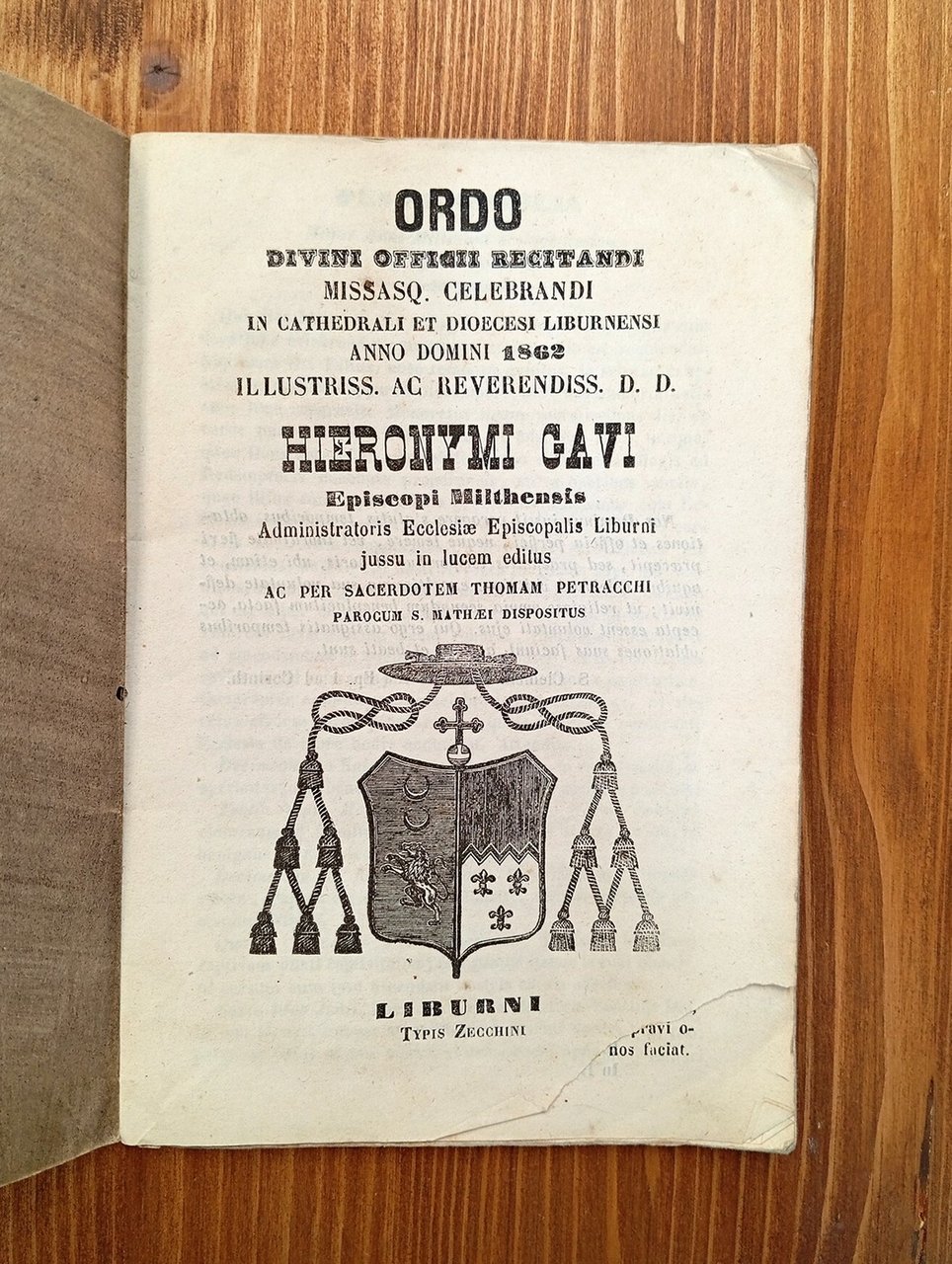 Ordo divini officii recitandi missasq. celebrandi in Cathedrali ed Dioecesi …