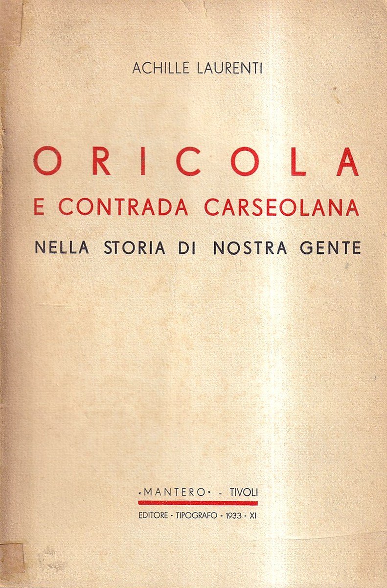 Oricola e contrada carseolana nella storia di nostra gente