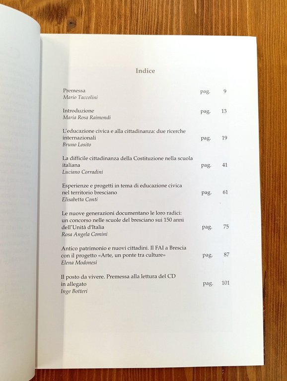 Osservatorio e progetti europei, nazionali, provinciali sull'educazione civile