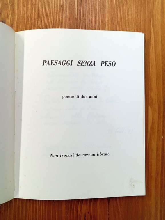 Paesaggi senza peso. Poesie di due anni | Immagine Gallery 2