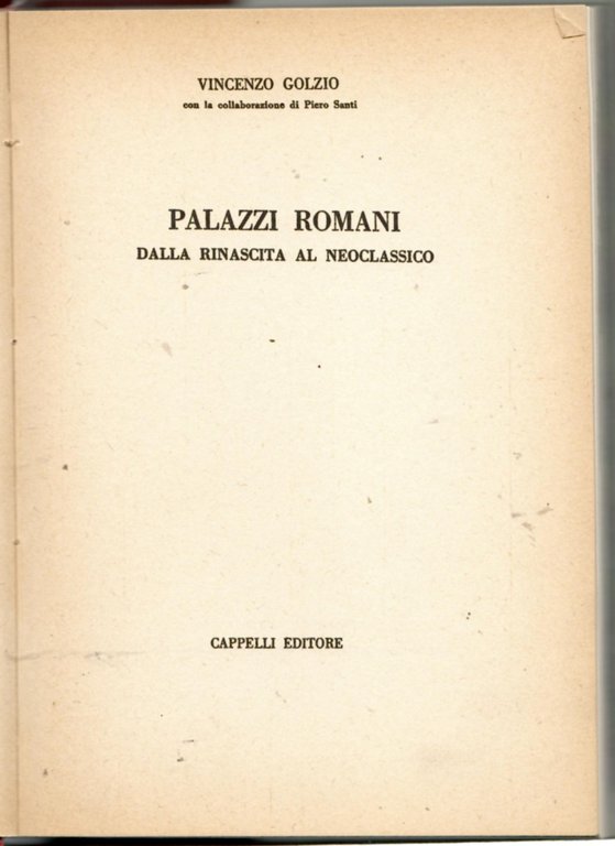 Palazzi romani dalla rinascita al neoclassico