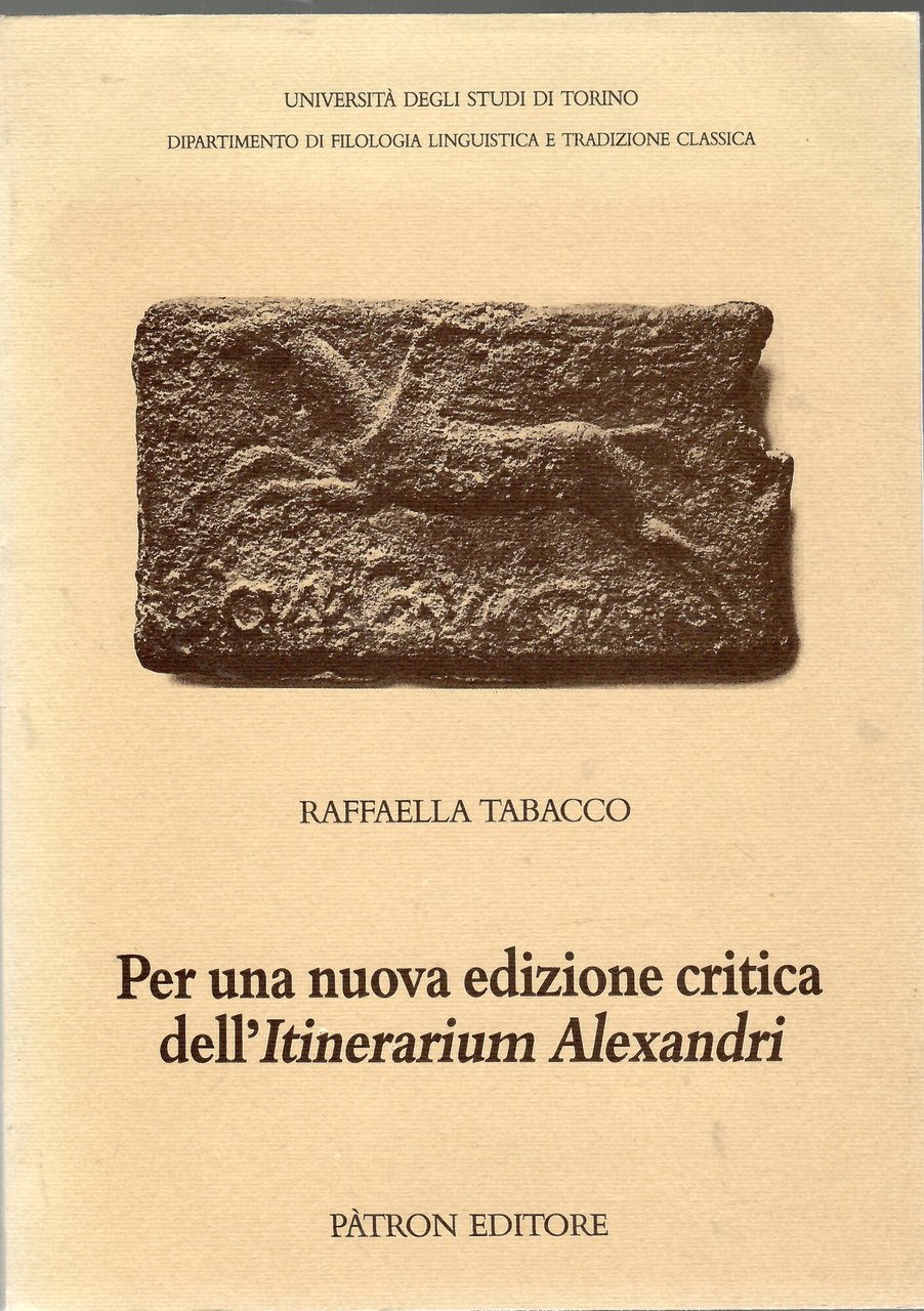 Per una nuova edizione critica dell'Itinerarium Alexandri | Immagine principale