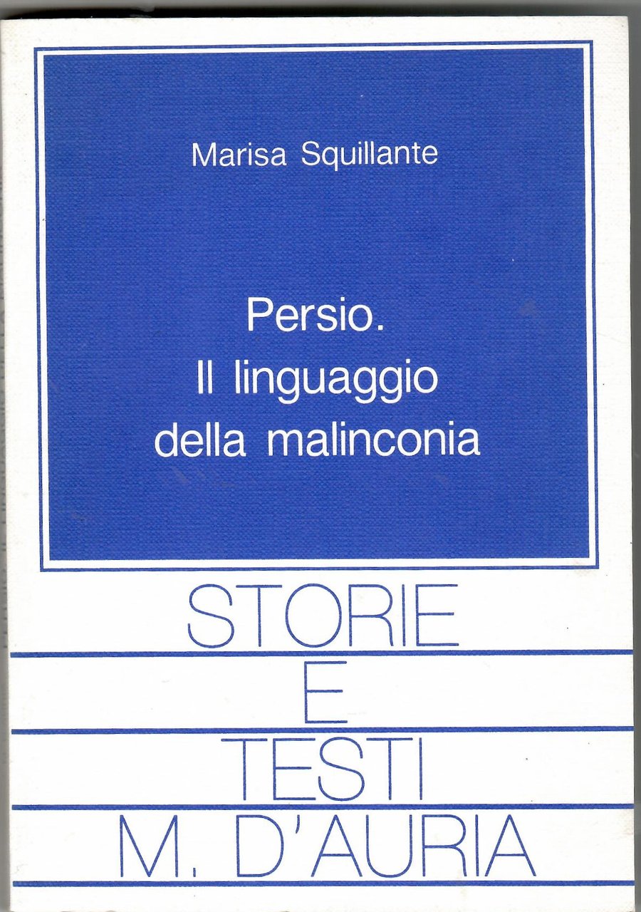 Persio. Il linguaggio della malinconia | Immagine principale