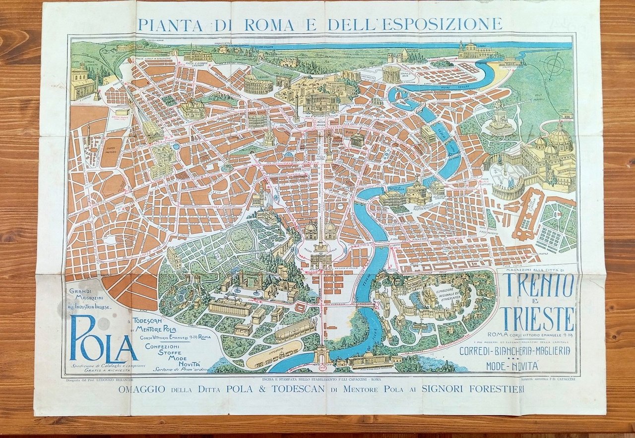 Pianta di Roma e dell'Esposizione (1911)