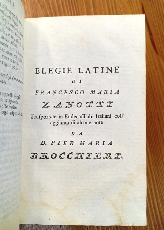 Poesie italiane e latine colla traduzione di queste in endecasillabi … | Immagine Gallery 4