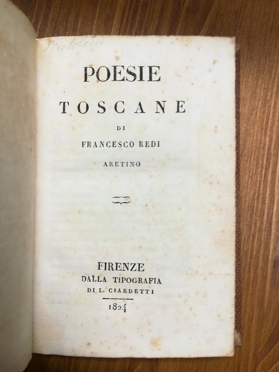 Poesie toscane di Francesco Redi aretino | Immagine Gallery 2