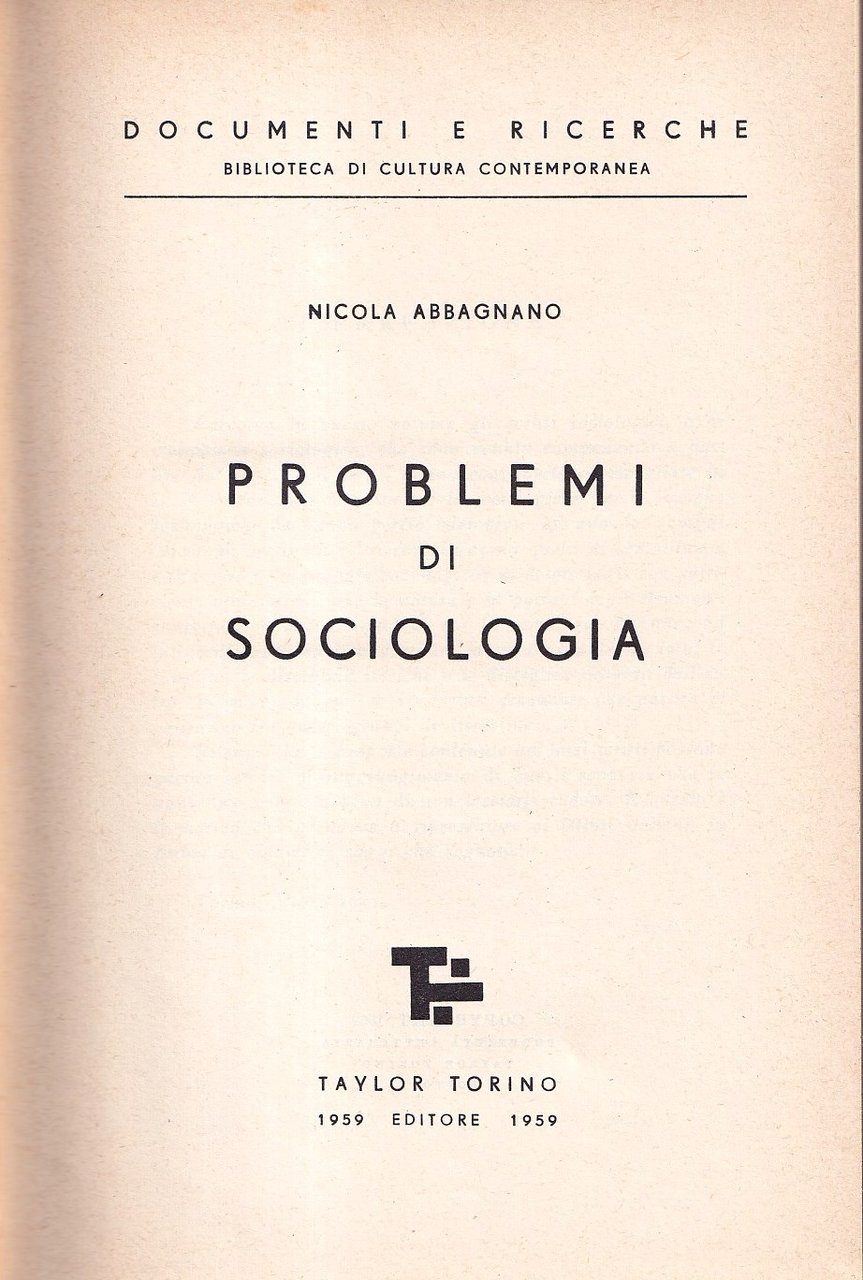 Problemi di Sociologia | Immagine principale