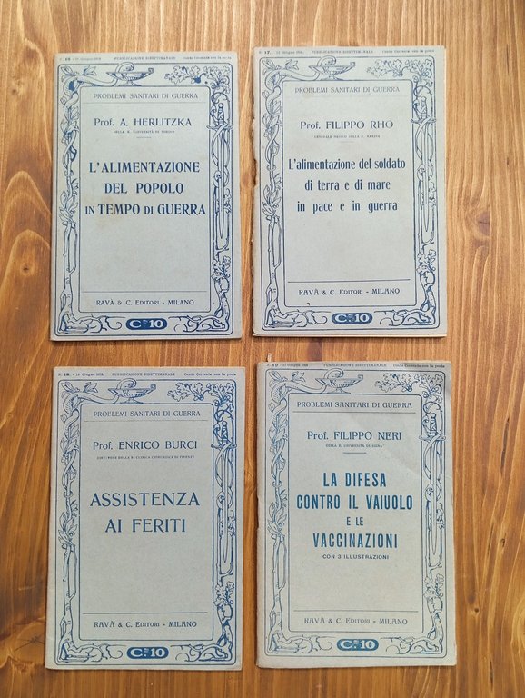 Problemi sanitari di guerra. Pubblicazione bisettimanale (lotto di 20 numeri …