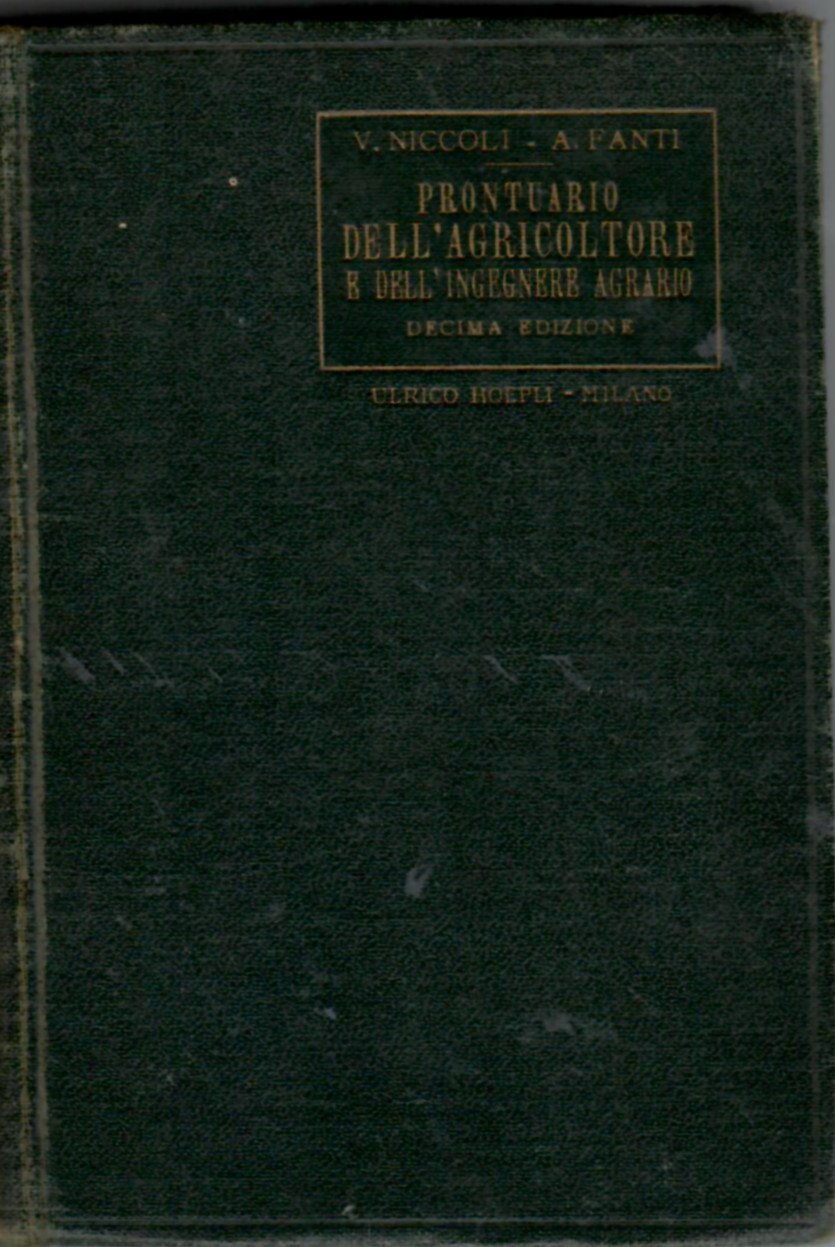 Prontuario dell'agricoltore e dell'ingegnere agrario | Immagine principale