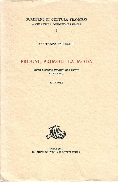 Proust, Primoli, la moda. Otto lettere inedite di Proust e …