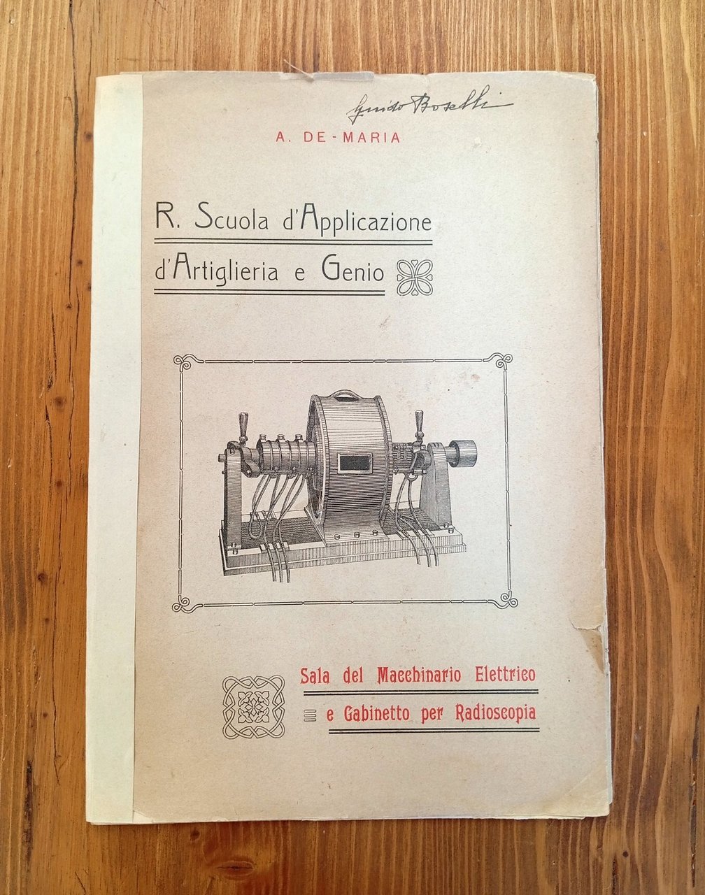 R. Scuola d'Applicazione d'Artiglieria e Genio - Sala del macchinario …
