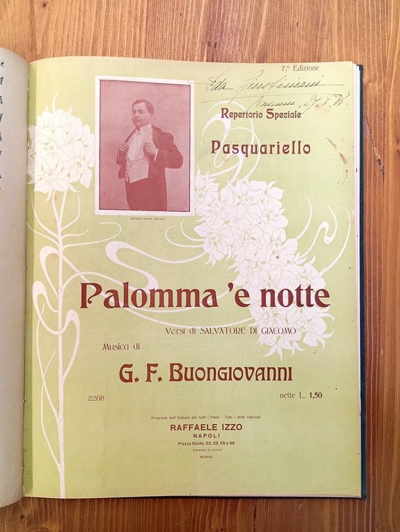 Raccolta di spartiti musicali di arie e canti popolari italiani …
