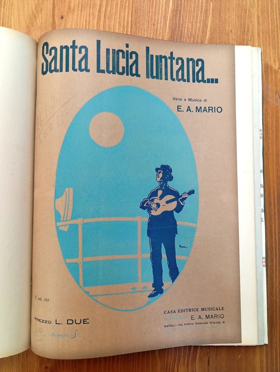 Raccolta di spartiti musicali di canzoni popolari d'ambito napoletano (primi …