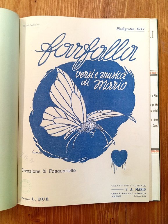 Raccolta di spartiti musicali di canzoni popolari d'ambito napoletano (primi …