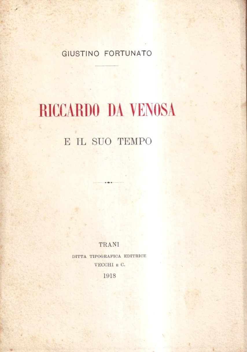 Riccardo da Venosa e il suo tempo