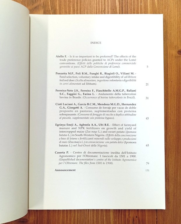 Rivista di agricoltura subtropicale e tropicale - vol. 91, n. …