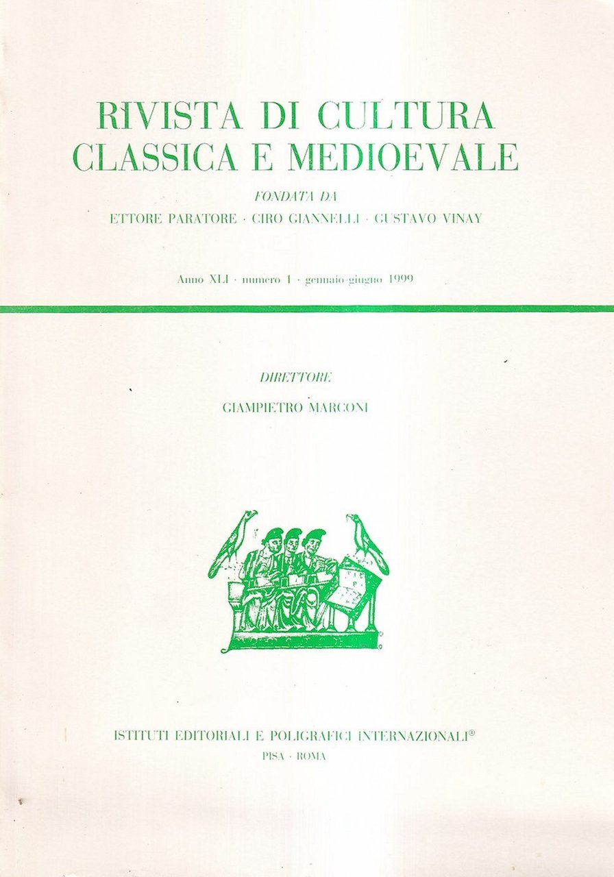 Rivista di cultura classica e medioevale - Anno XLI, n. …