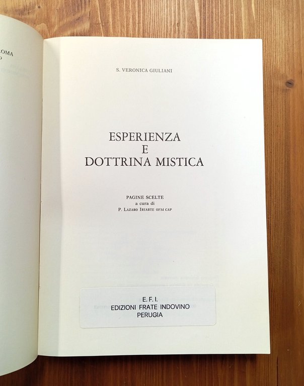 S. Veronica Giuliani. Esperienza e dottrina mistica