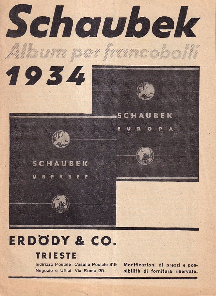 Schaubek, album per francobolli - 1934