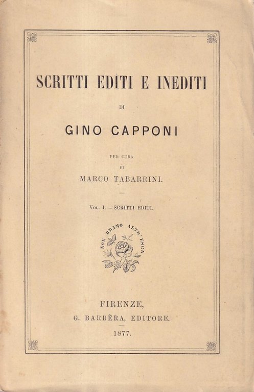 Scritti editi e inediti. Vol. I^: Scritti editi | Immagine Gallery 2