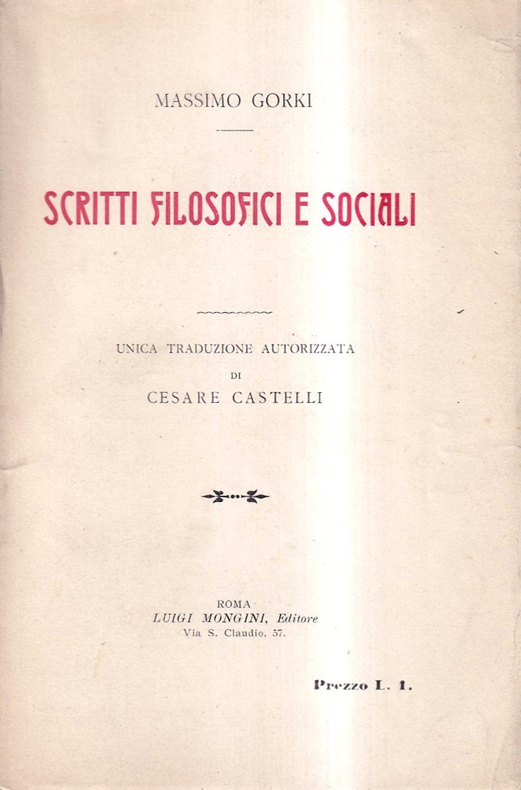 Scritti filosofici e sociali