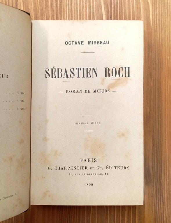 Sébastien Roch. Roman de moeurs