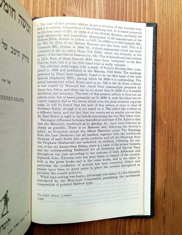 Sepher Torah Naviim u Ketubim - Hebrew Old Testament [Bibbia …