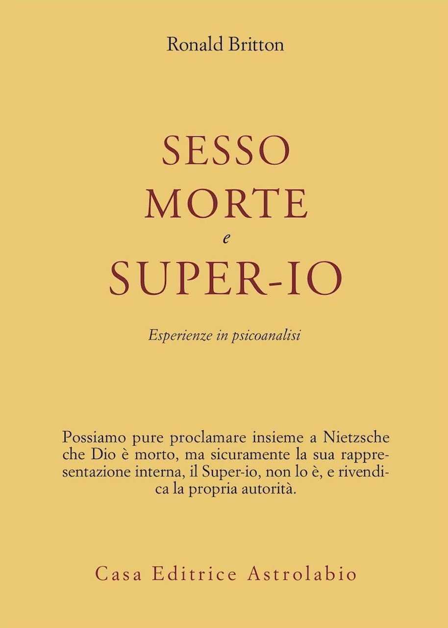 Sesso, morte e super-io. Esperienze in psicoanalisi | Immagine principale