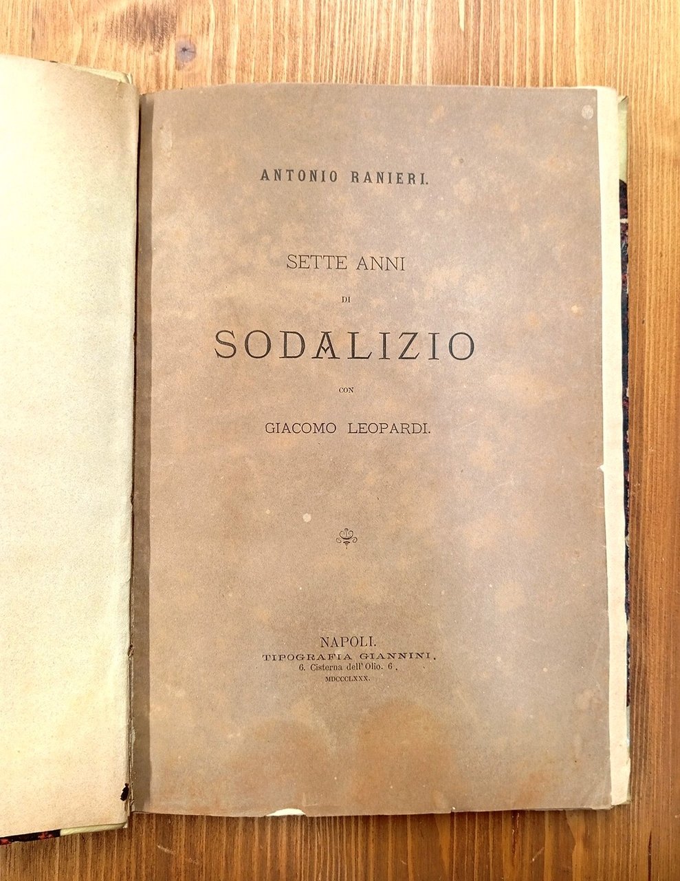 Sette anni di sodalizio con Giacomo Leopardi