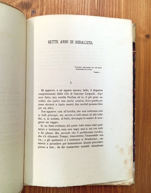 Sette anni di sodalizio con Giacomo Leopardi
