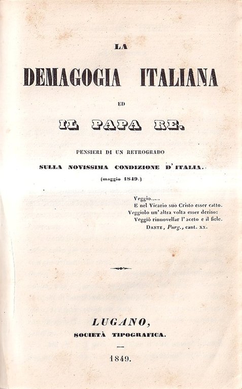 Sette libere parole di un italiano sull'Italia (marzo 1849) / …