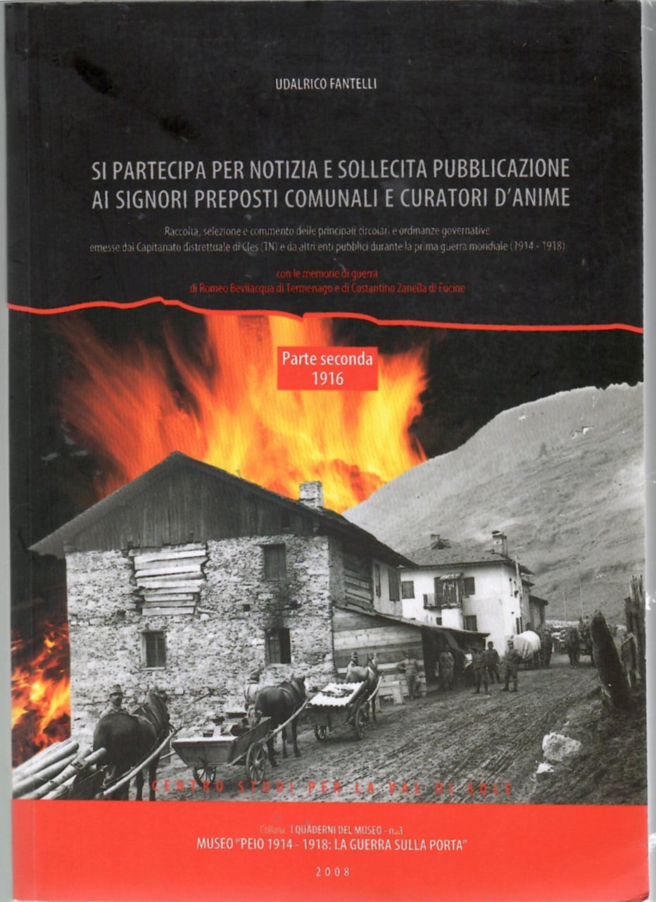 Si partecipa per notizia e sollecita pubblicazione ai signori preposti …