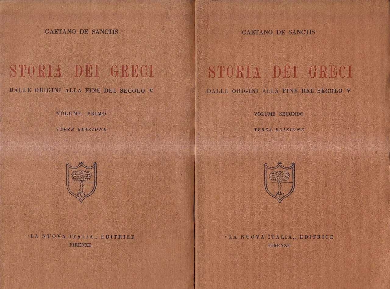 Storia dei Greci dalle Origini alla Fine del V Secolo. …