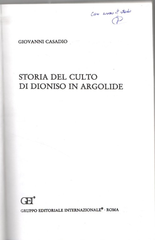 Storia del culto di Dioniso in Argolide