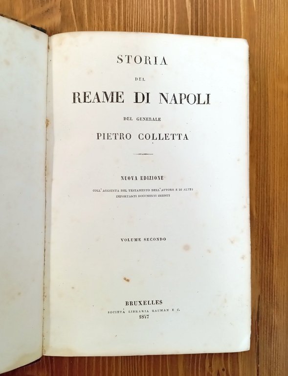 Storia del Reame di Napoli - Vol. I e II …