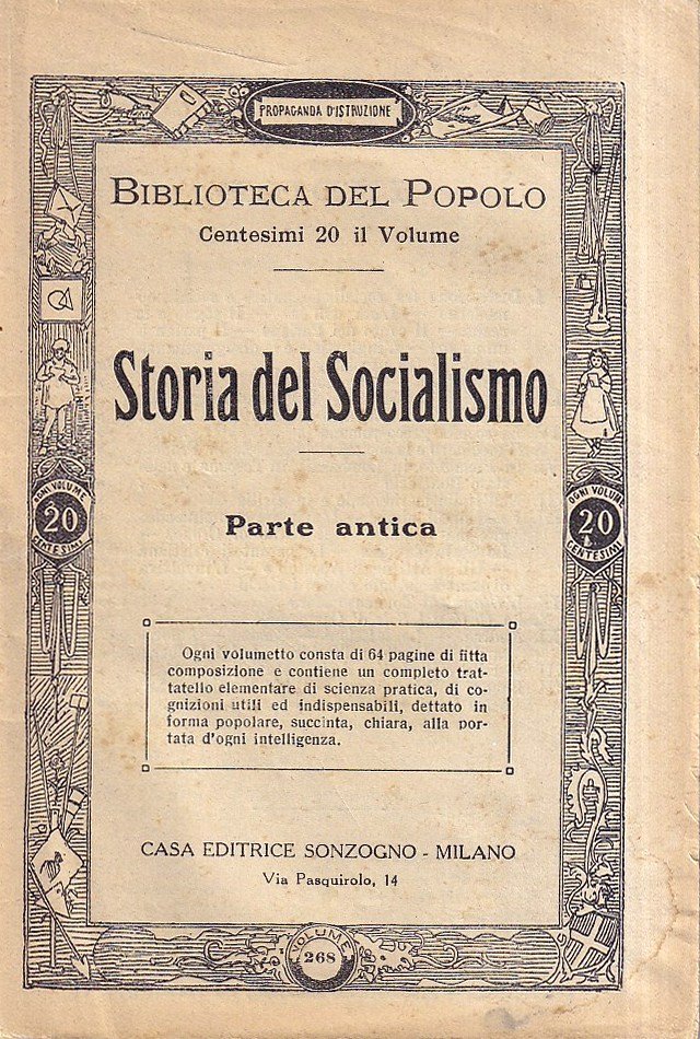Storia del Socialismo. Parte antica