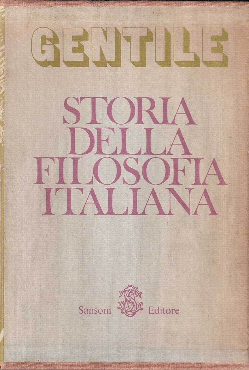 Storia della filosofia italiana (2 volumi)