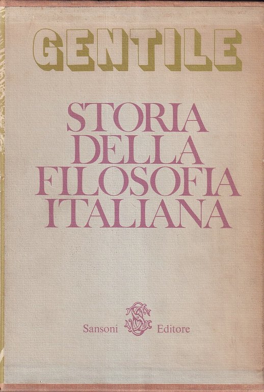 Storia della filosofia italiana (2 volumi)