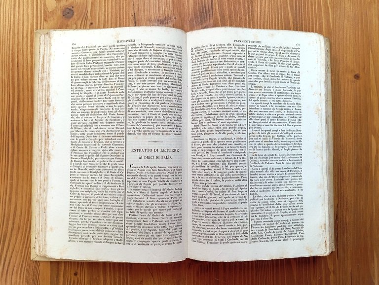 STORICI. Niccolò Machiavelli, Jacopo Nardi, Camillo Porzio, Bernardo Davanzati, Agostino …