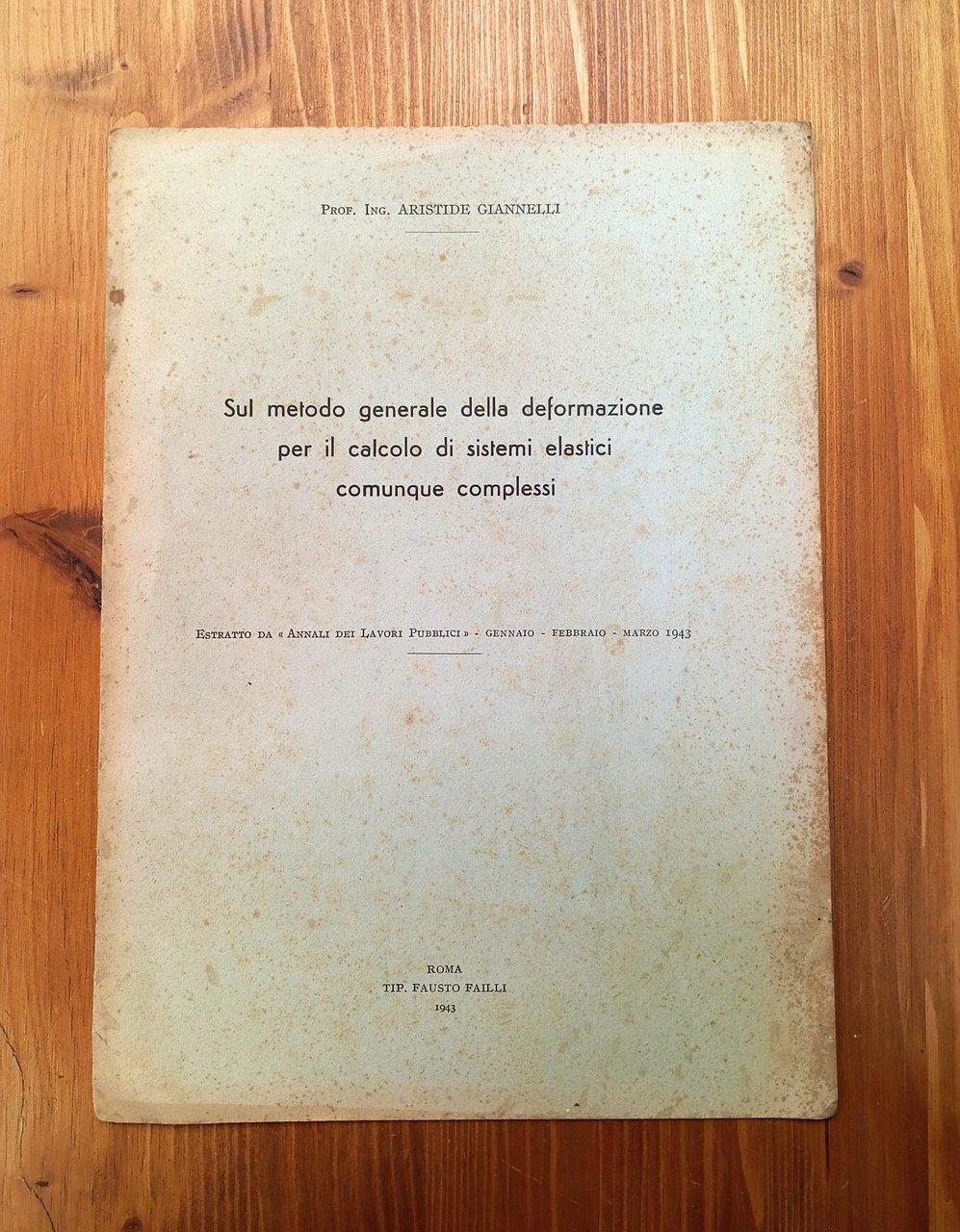 Sul metodo generale della deformazione per il calcolo di sistemi … | Immagine principale