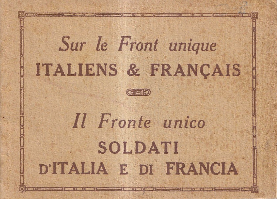 Sur le Front unique. Italiens &amp; Français / Il Fronte … | Immagine principale